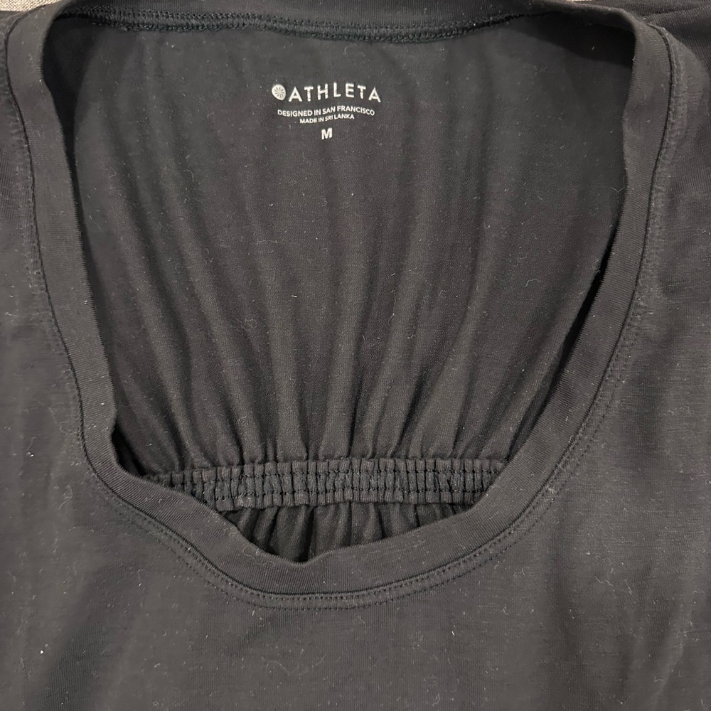 Athleta Black Gathered Back Tank